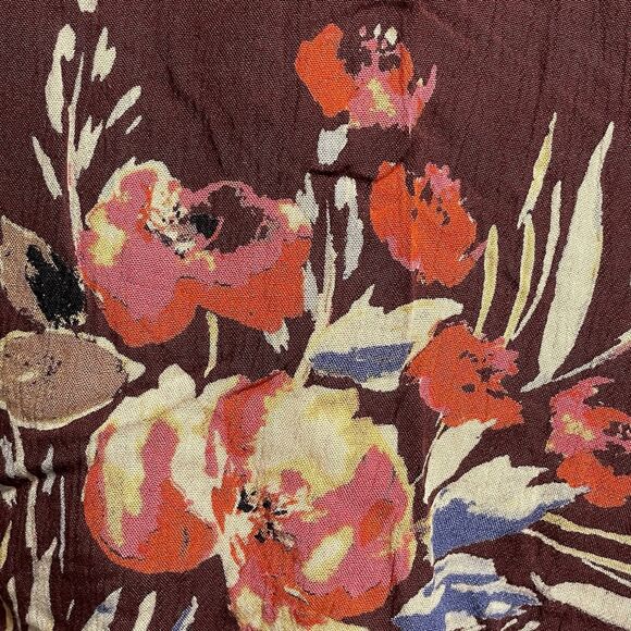 BILLABONG Floral Faux Wrap Mini Dress Flare Sleeve Cutout Back Women’s Size XS - Picture 16 of 16